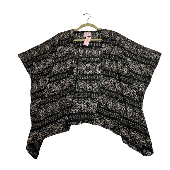 Romeo & Juliet Couture Open Front Floral Boho Print Kimono Size Small NEW - Picture 1 of 6